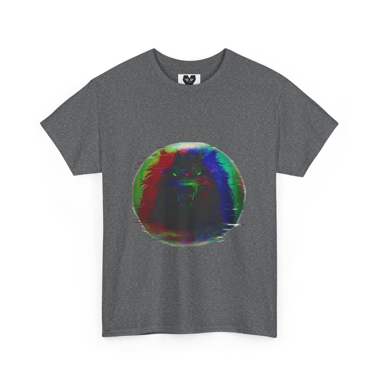 Psychedelic Beast Glitch Tee | Unisex Cotton T-Shirt