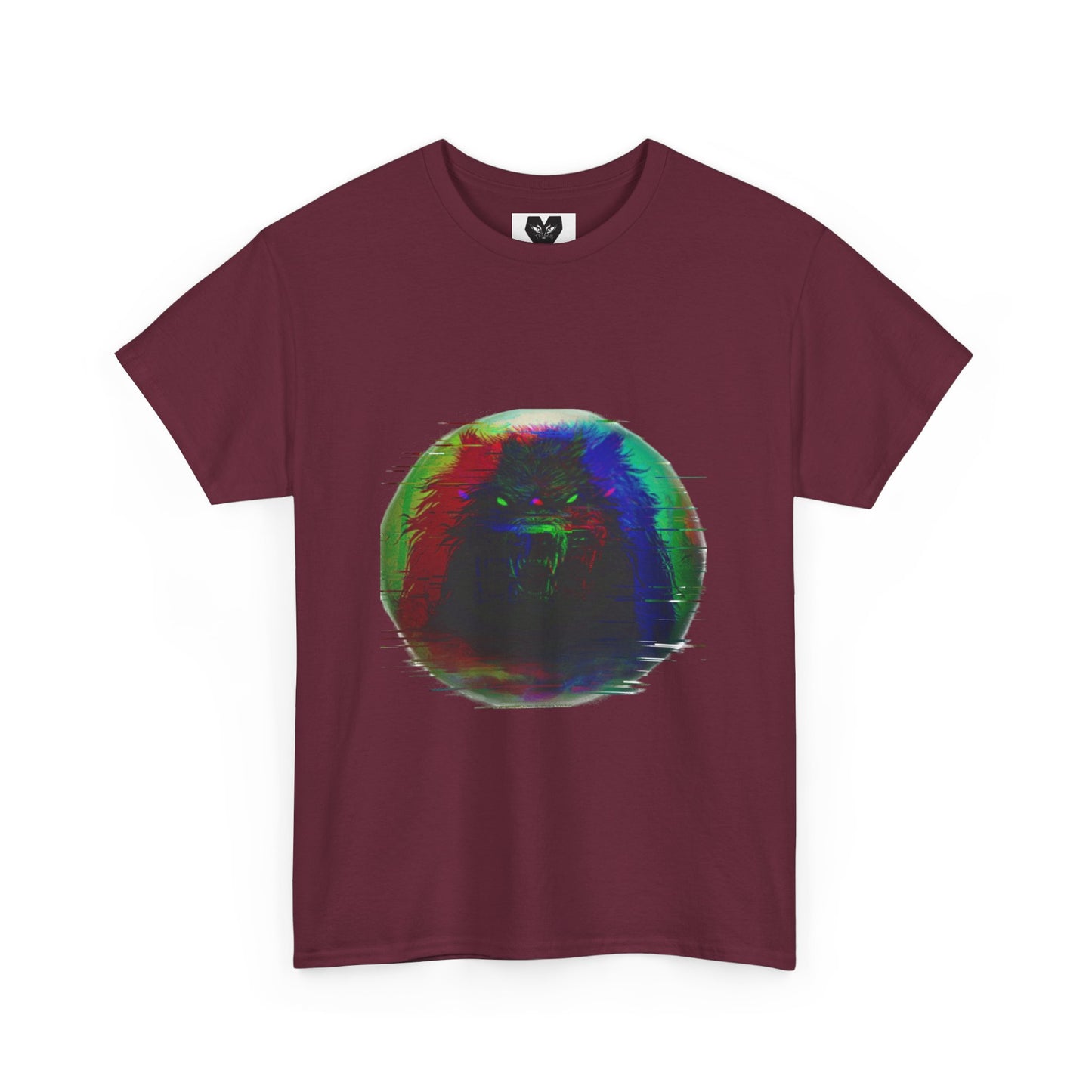 Psychedelic Beast Glitch Tee | Unisex Cotton T-Shirt