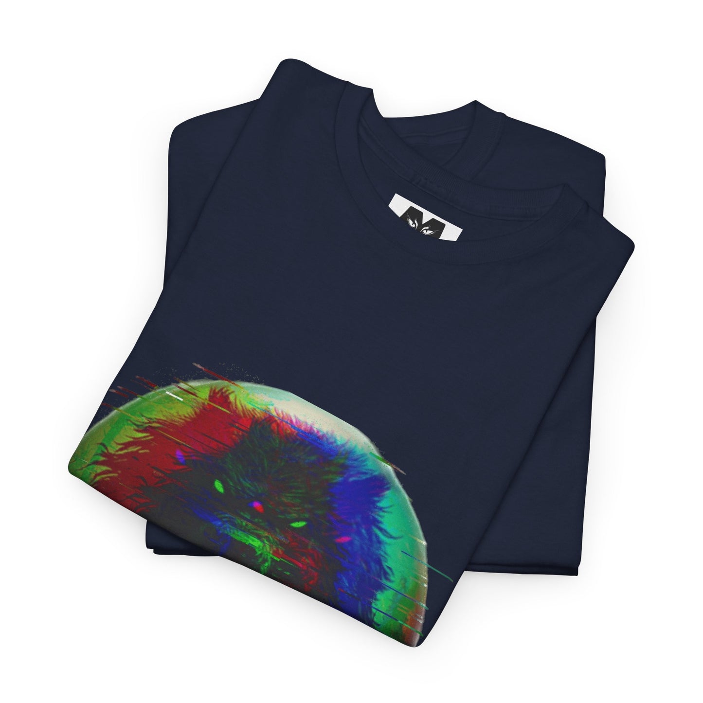 Psychedelic Beast Glitch Tee | Unisex Cotton T-Shirt