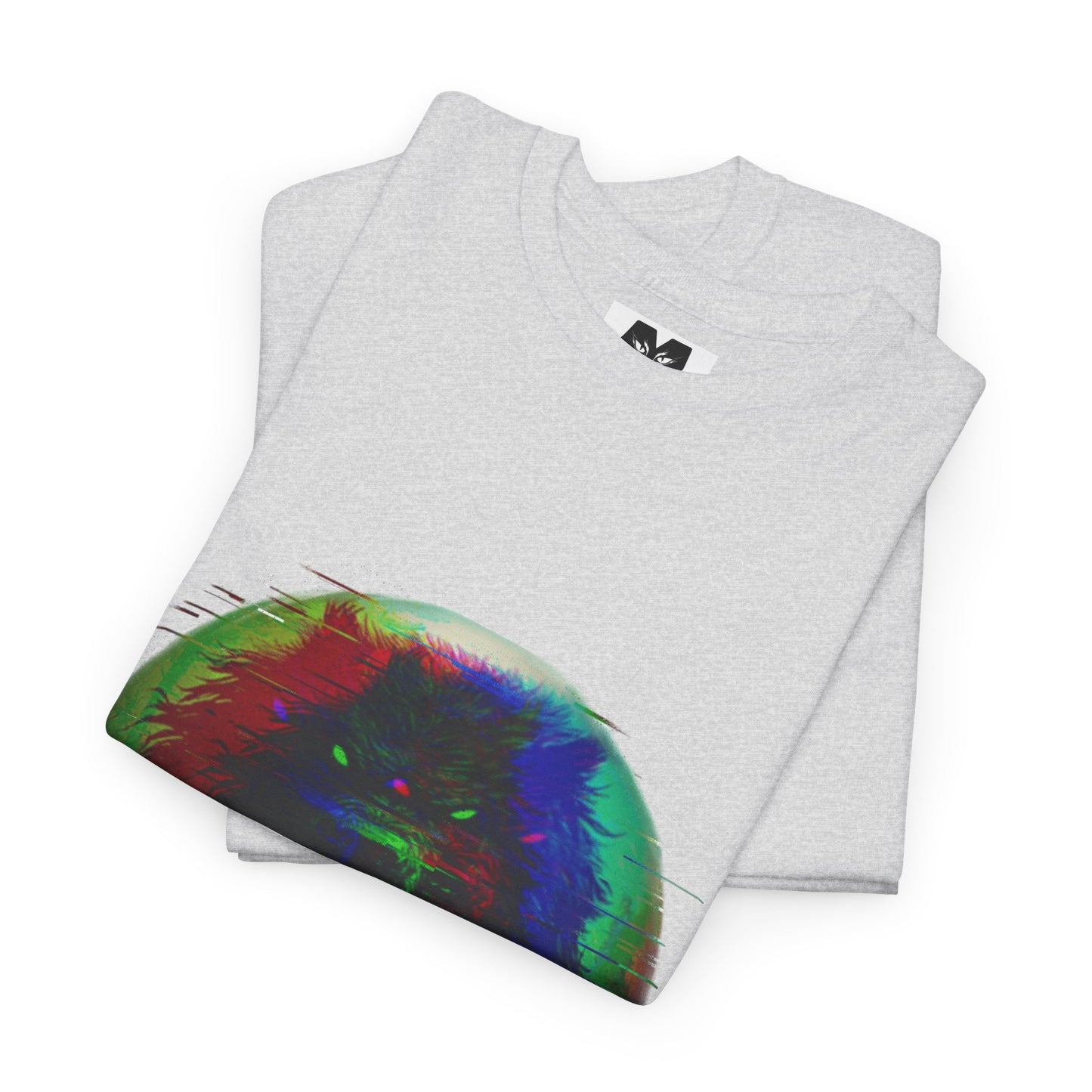 Psychedelic Beast Glitch Tee | Unisex Cotton T-Shirt