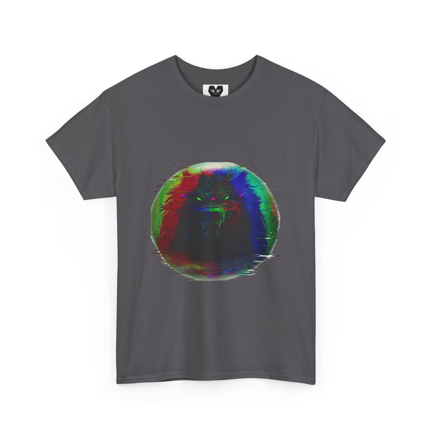 Psychedelic Beast Glitch Tee | Unisex Cotton T-Shirt