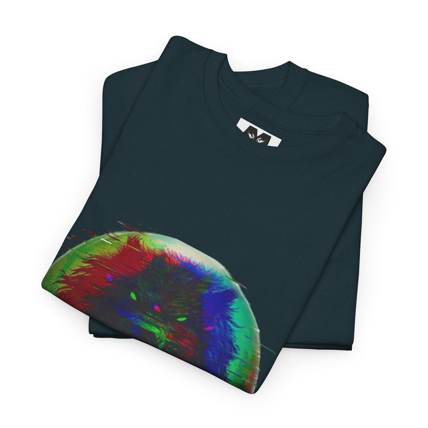 Psychedelic Beast Glitch Tee | Unisex Cotton T-Shirt