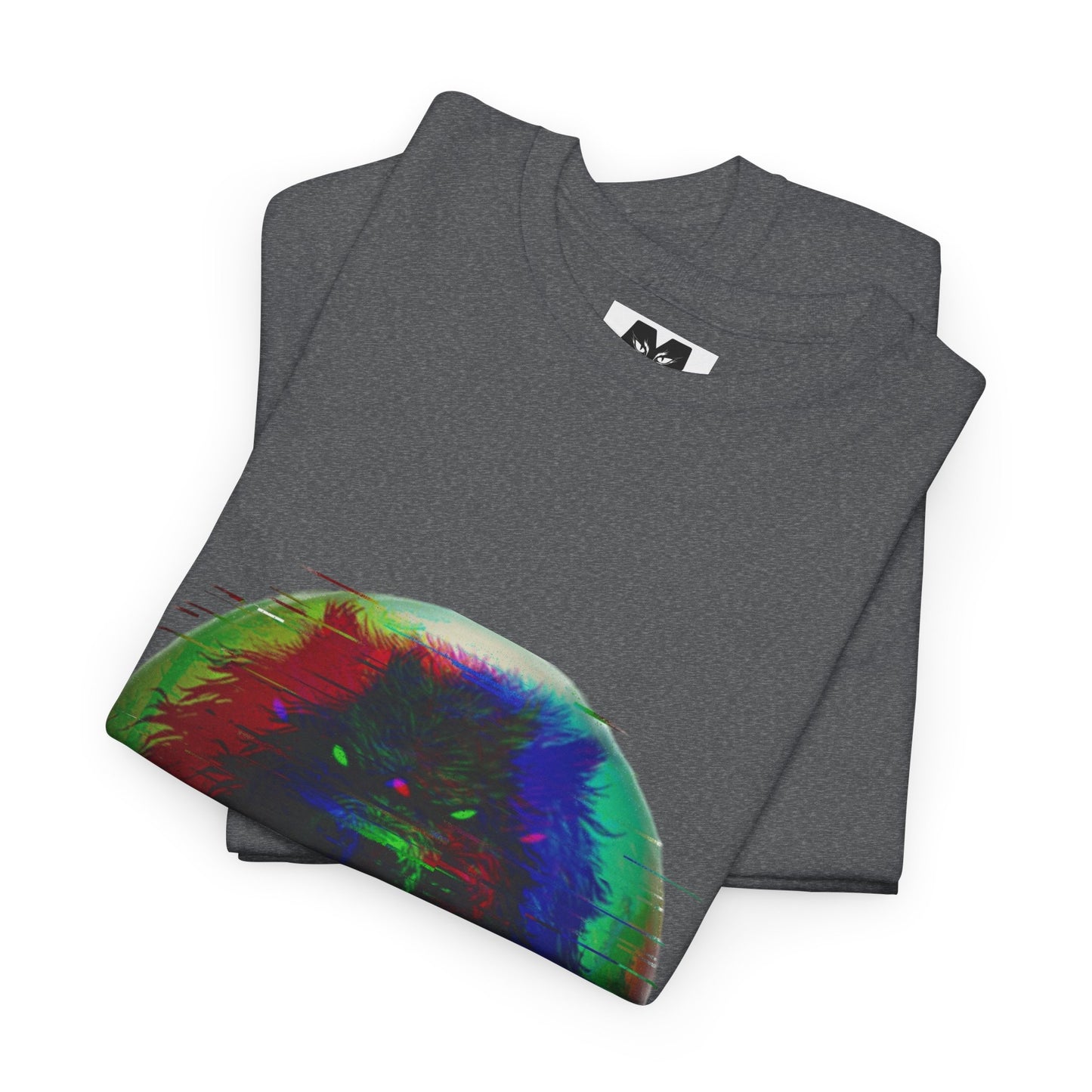 Psychedelic Beast Glitch Tee | Unisex Cotton T-Shirt