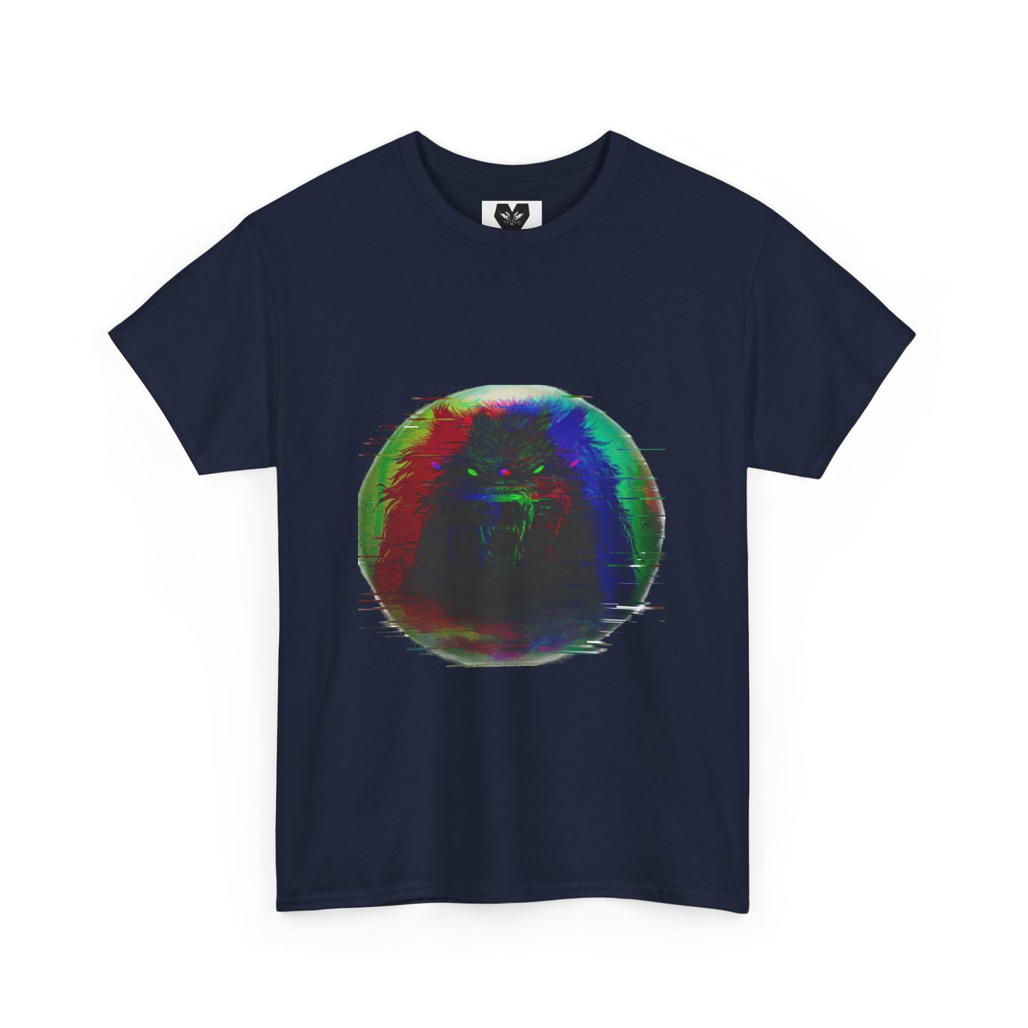 Psychedelic Beast Glitch Tee | Unisex Cotton T-Shirt