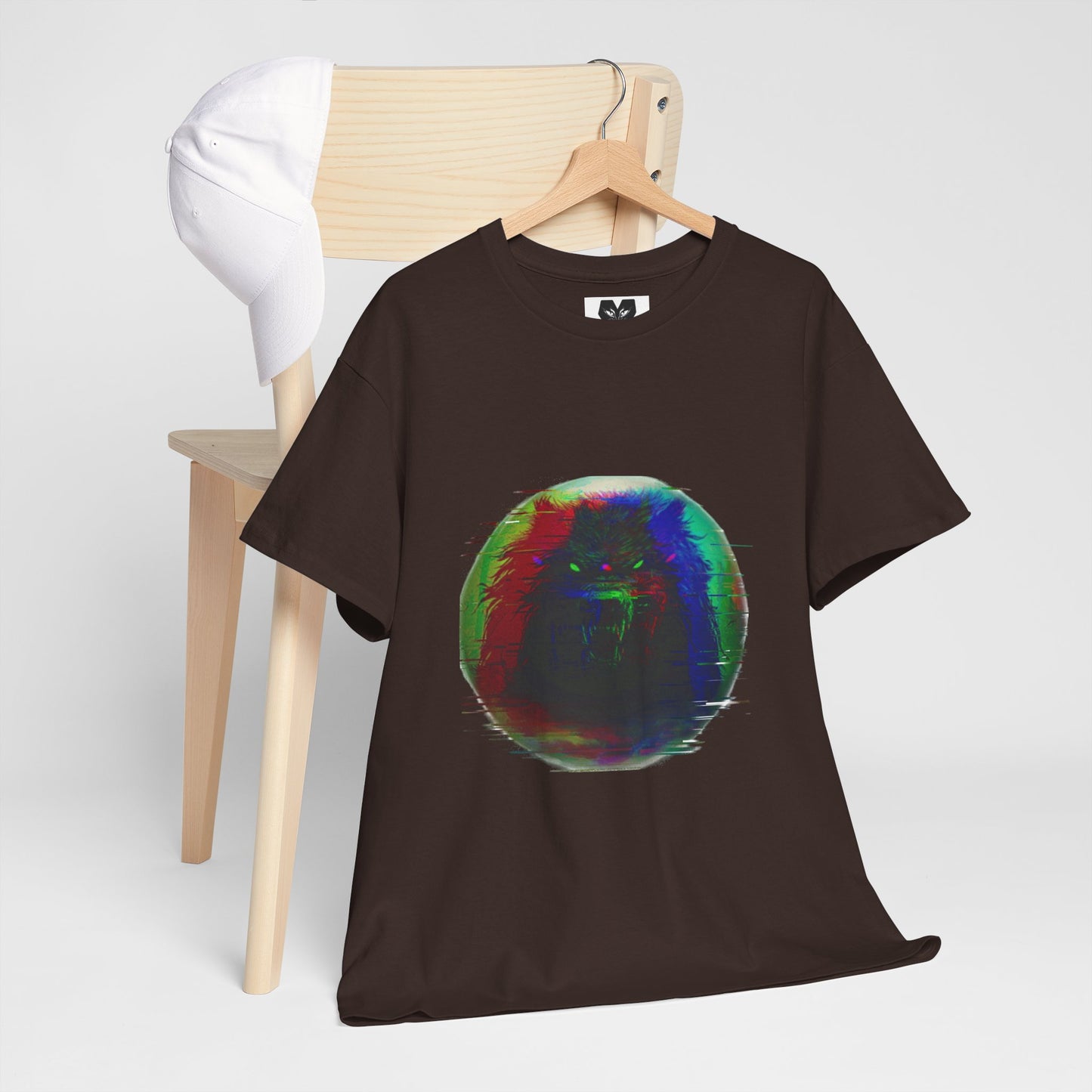 Psychedelic Beast Glitch Tee | Unisex Cotton T-Shirt