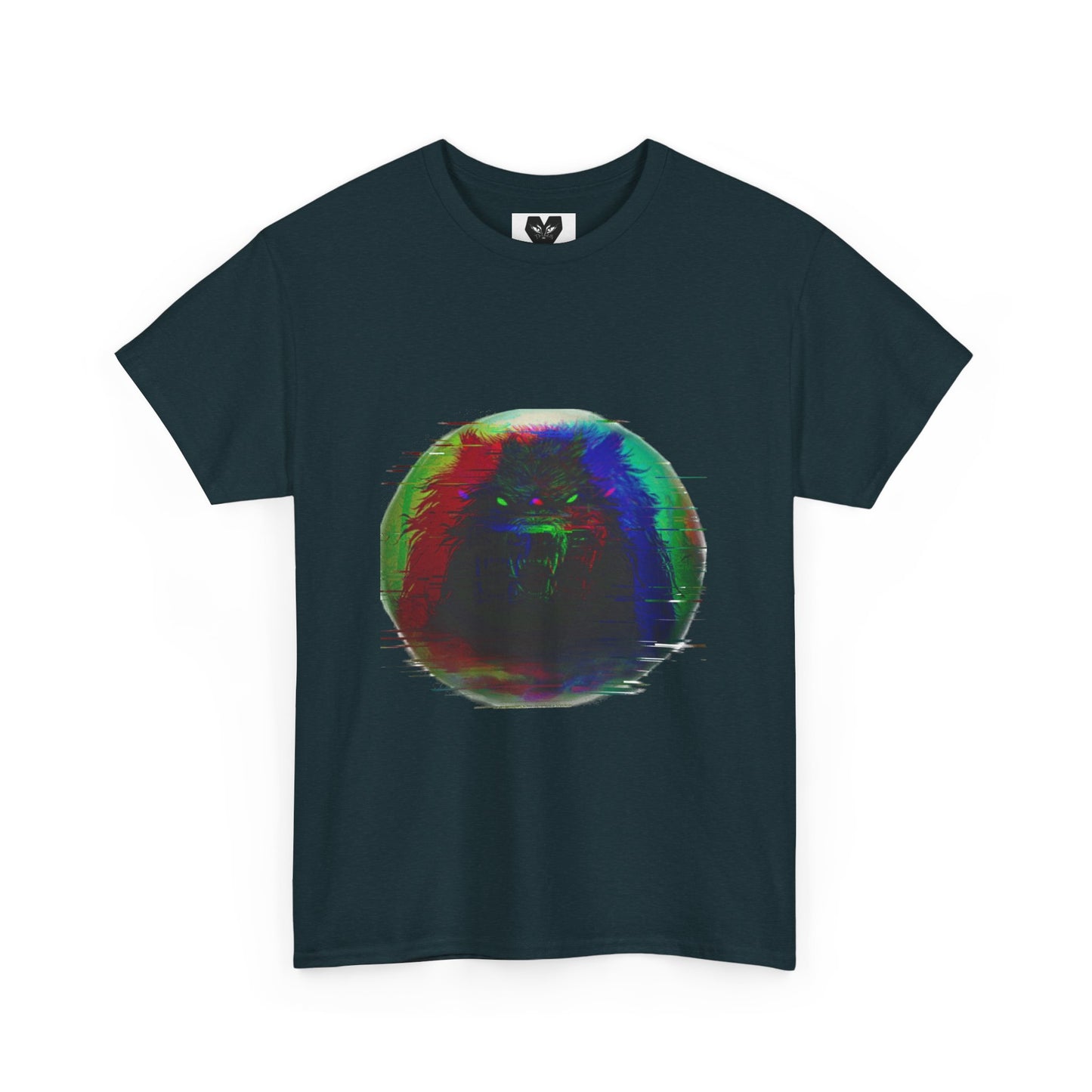 Psychedelic Beast Glitch Tee | Unisex Cotton T-Shirt