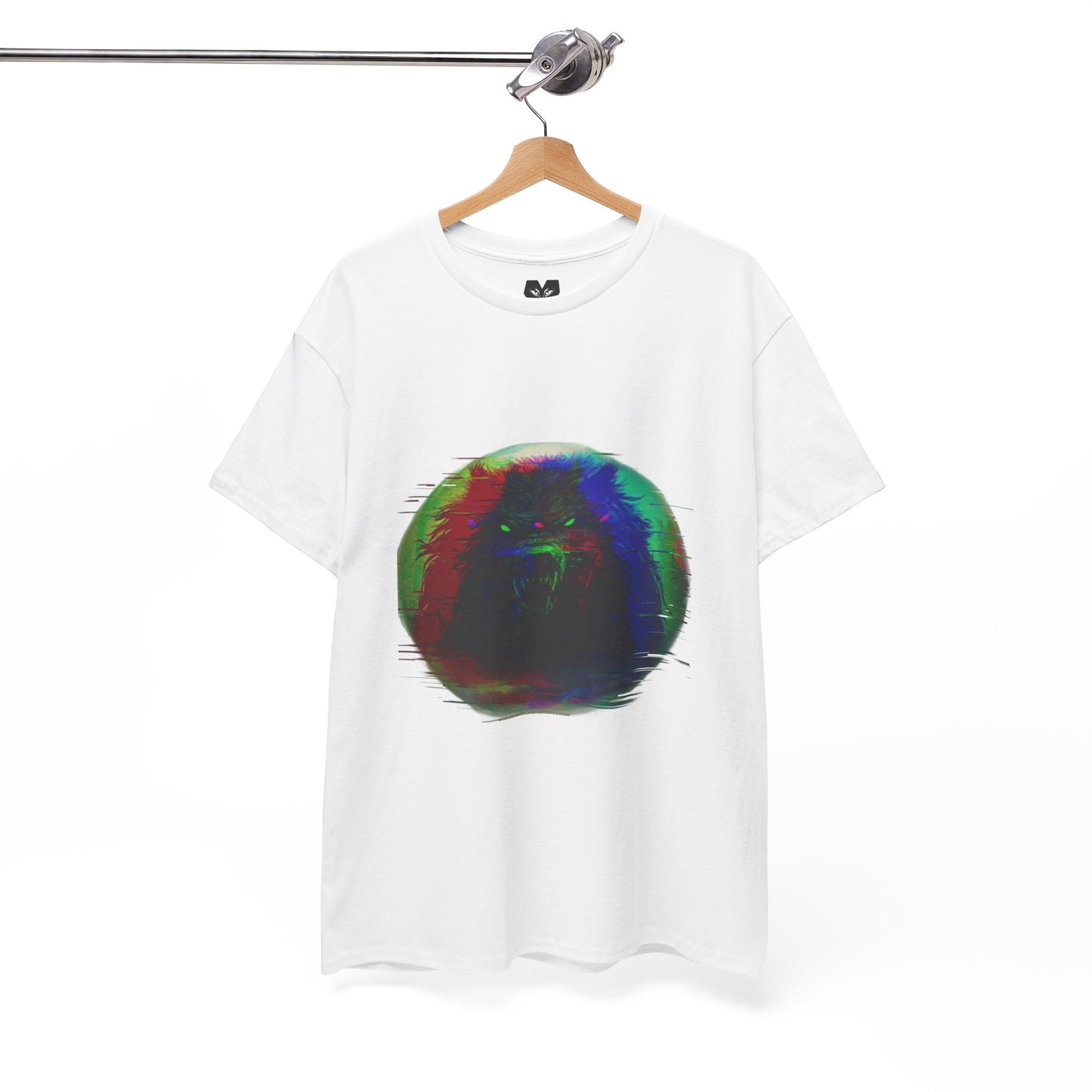 Psychedelic Beast Glitch Tee | Unisex Cotton T-Shirt