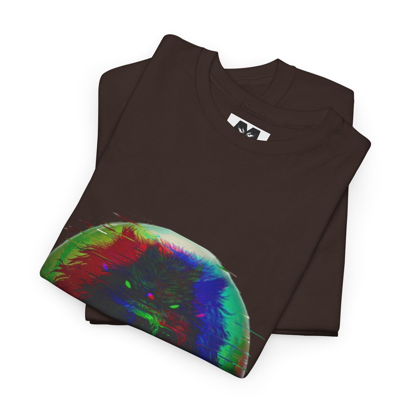 Psychedelic Beast Glitch Tee | Unisex Cotton T-Shirt