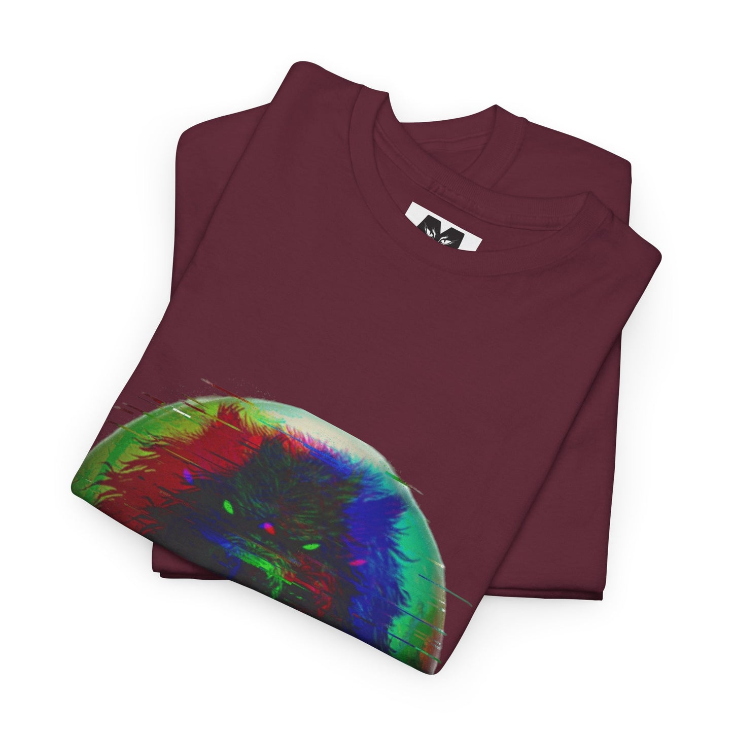 Psychedelic Beast Glitch Tee | Unisex Cotton T-Shirt