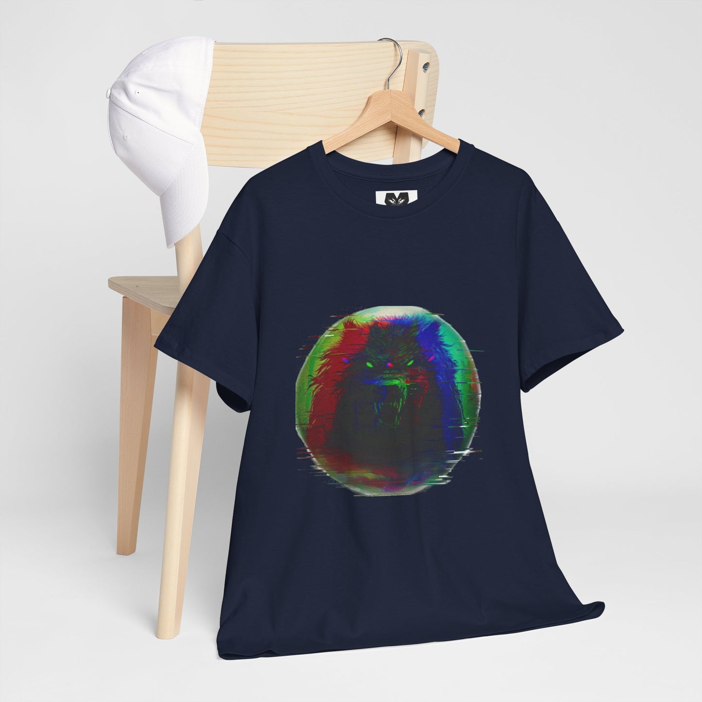 Psychedelic Beast Glitch Tee | Unisex Cotton T-Shirt