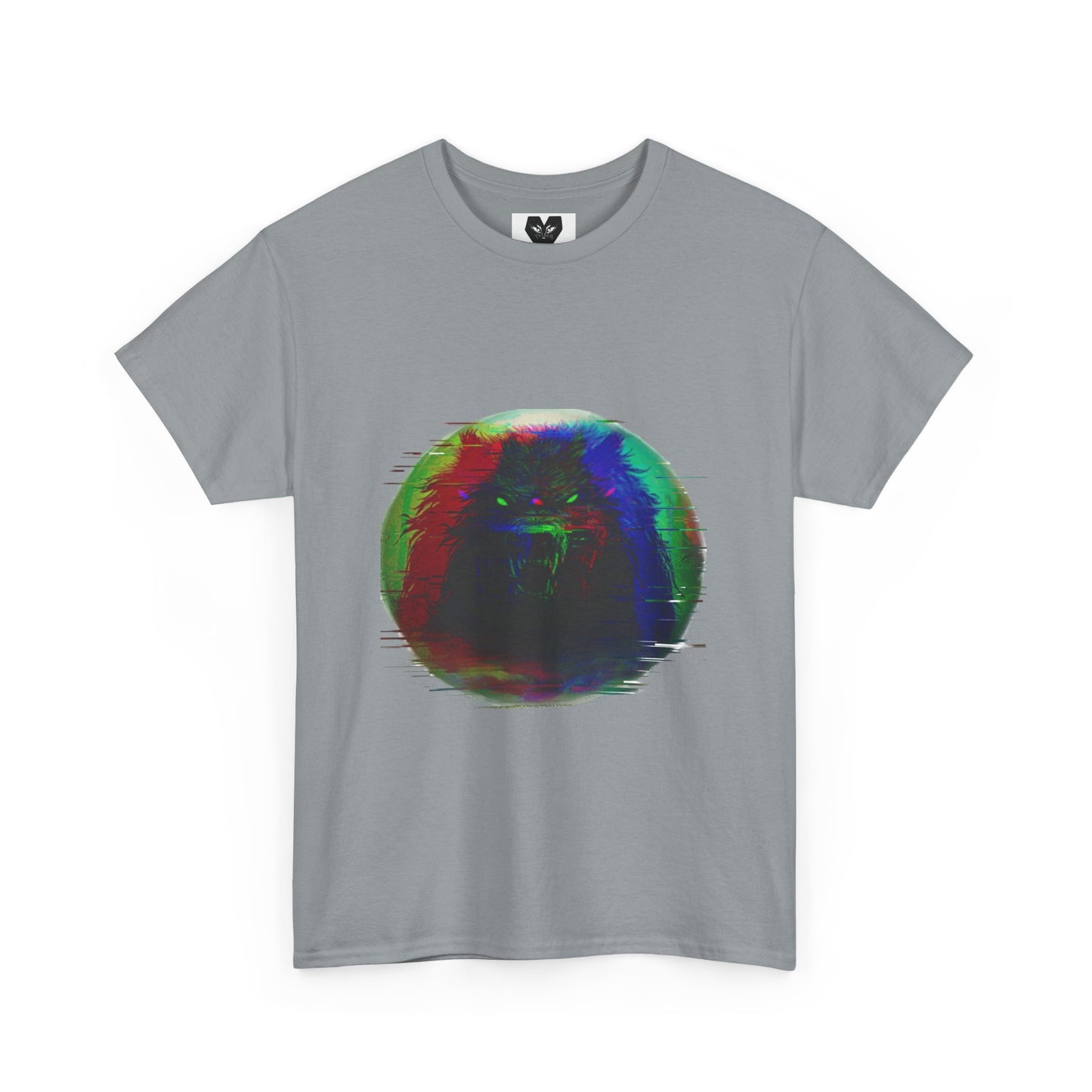 Psychedelic Beast Glitch Tee | Unisex Cotton T-Shirt