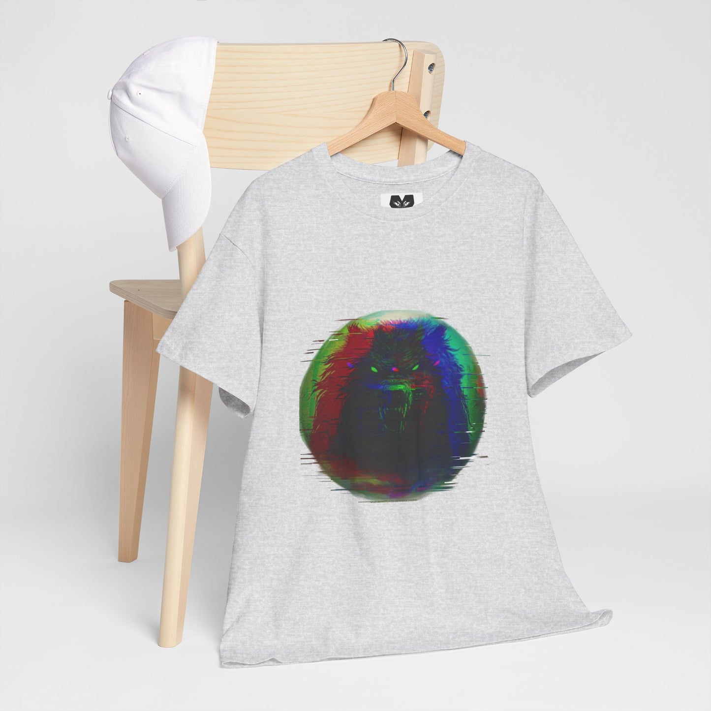 Psychedelic Beast Glitch Tee | Unisex Cotton T-Shirt