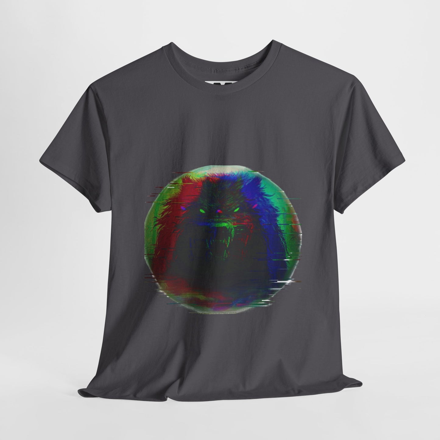 Psychedelic Beast Glitch Tee | Unisex Cotton T-Shirt