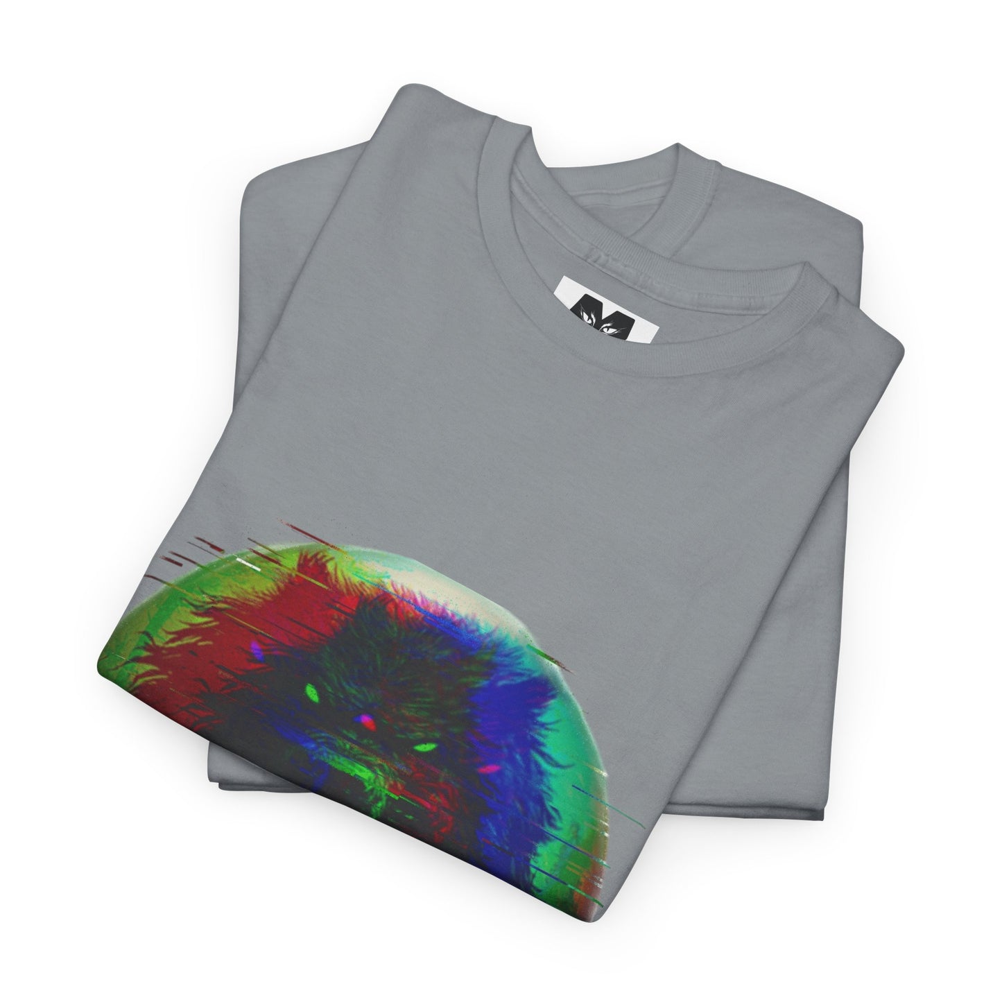 Psychedelic Beast Glitch Tee | Unisex Cotton T-Shirt