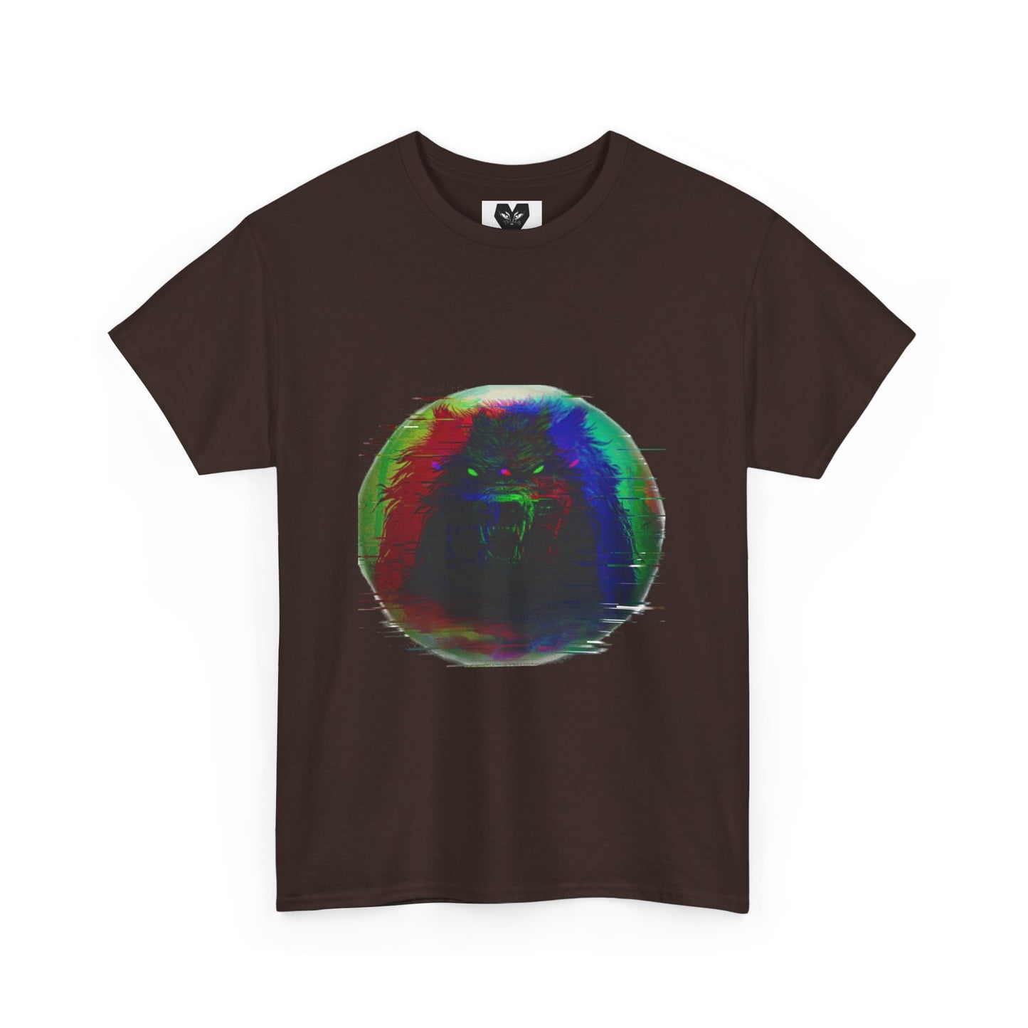 Psychedelic Beast Glitch Tee | Unisex Cotton T-Shirt