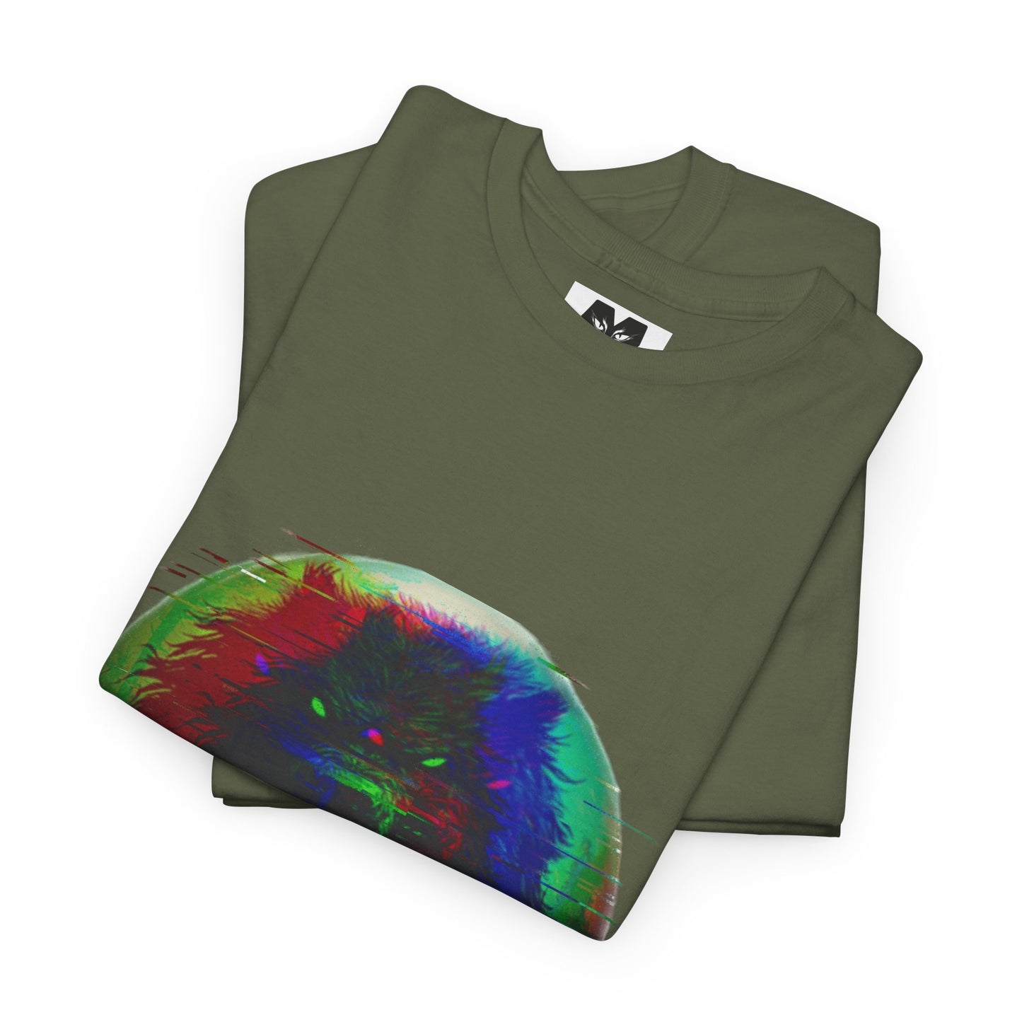 Psychedelic Beast Glitch Tee | Unisex Cotton T-Shirt