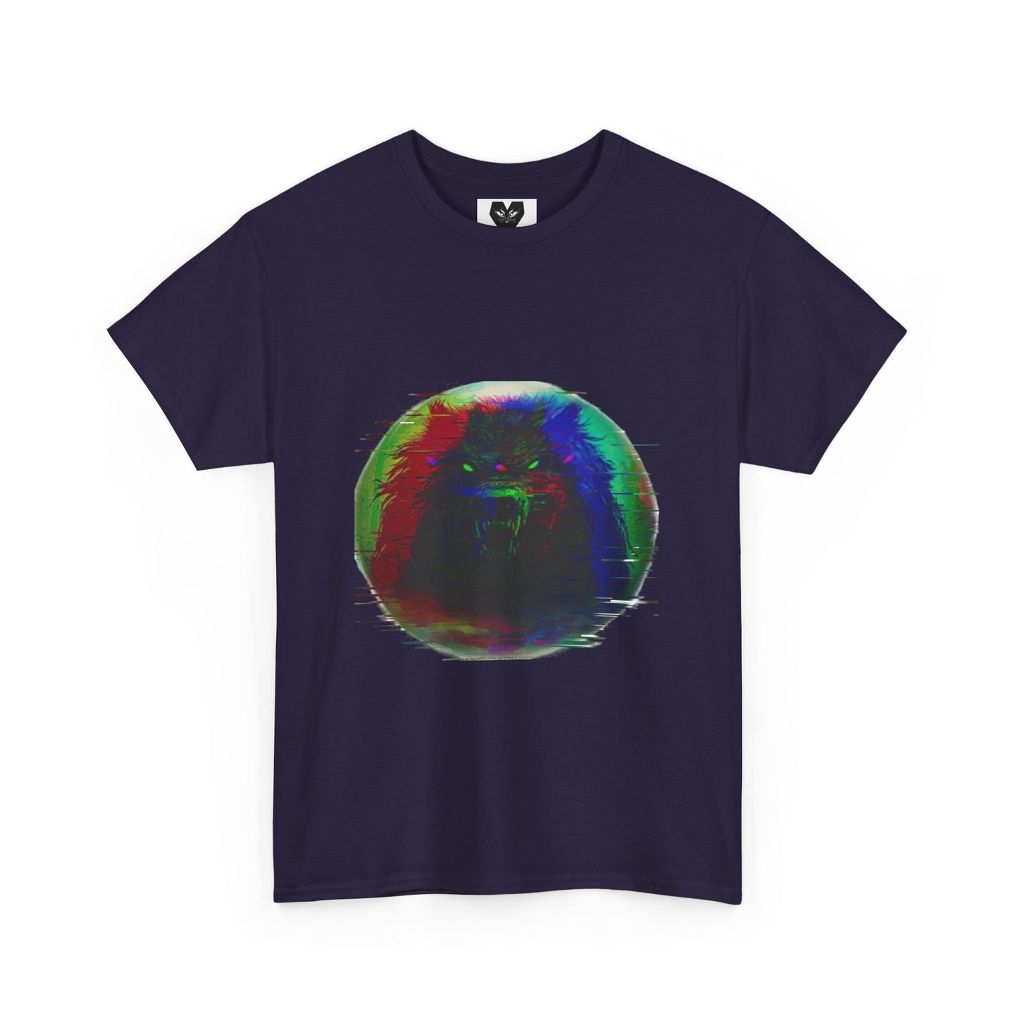 Psychedelic Beast Glitch Tee | Unisex Cotton T-Shirt