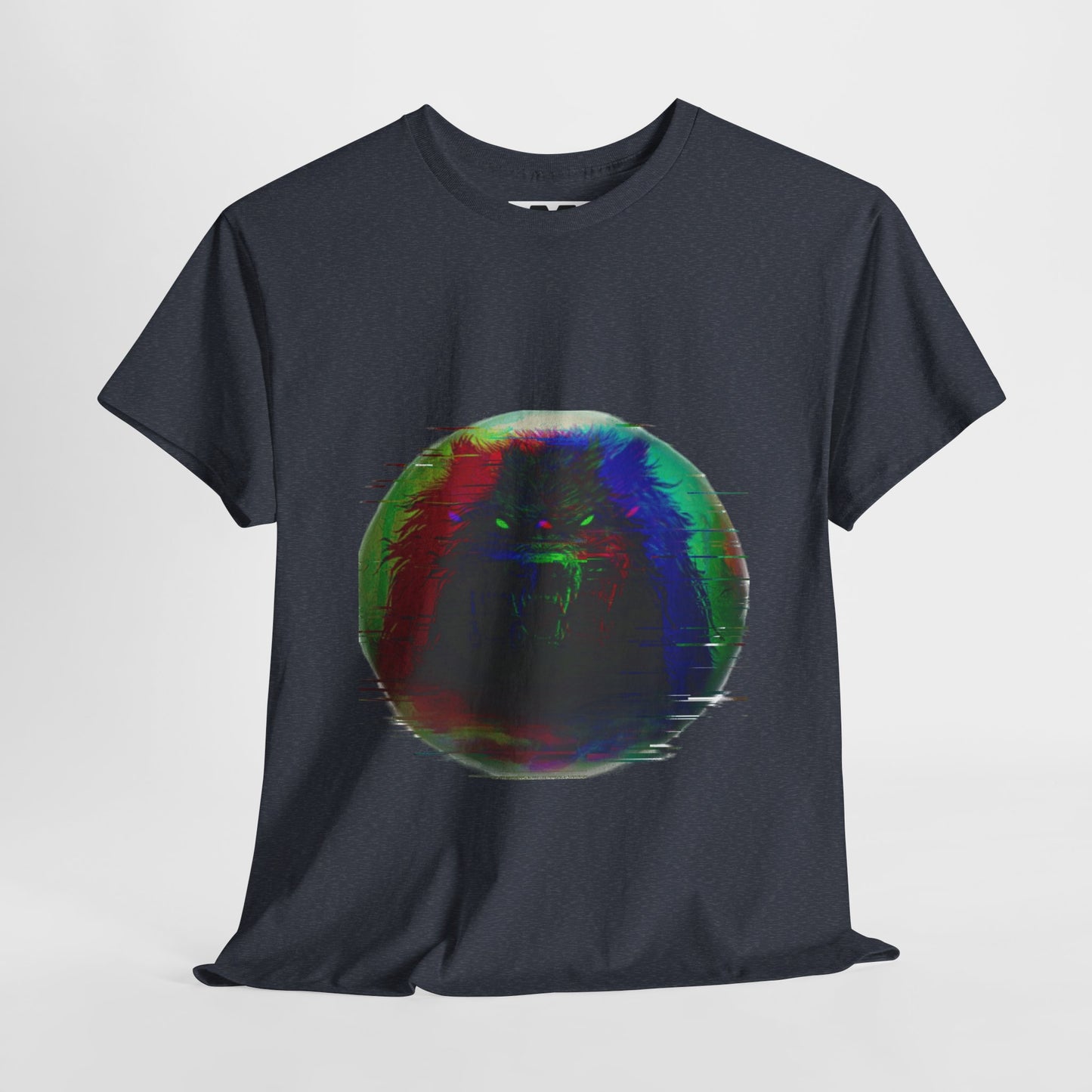 Psychedelic Beast Glitch Tee | Unisex Cotton T-Shirt