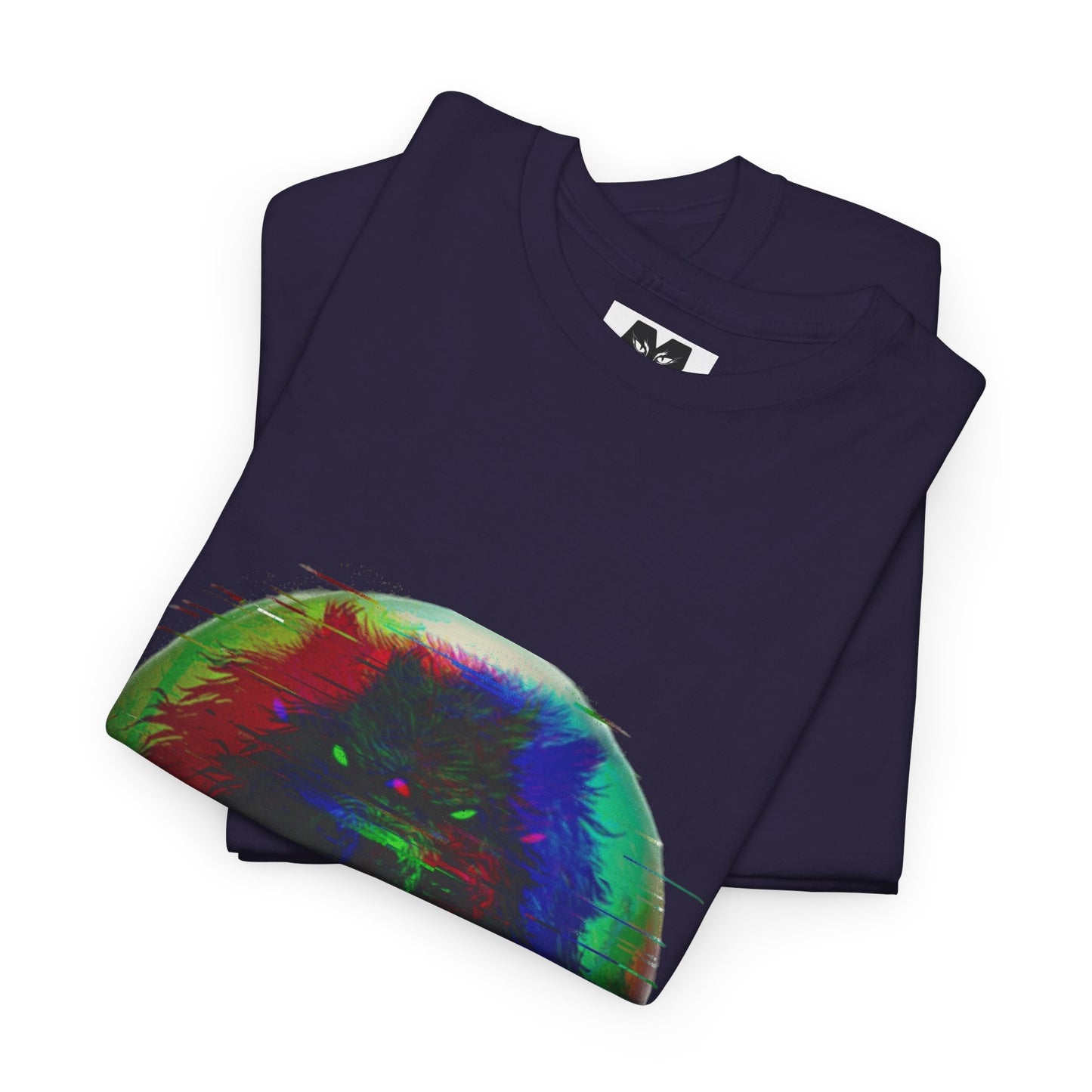 Psychedelic Beast Glitch Tee | Unisex Cotton T-Shirt