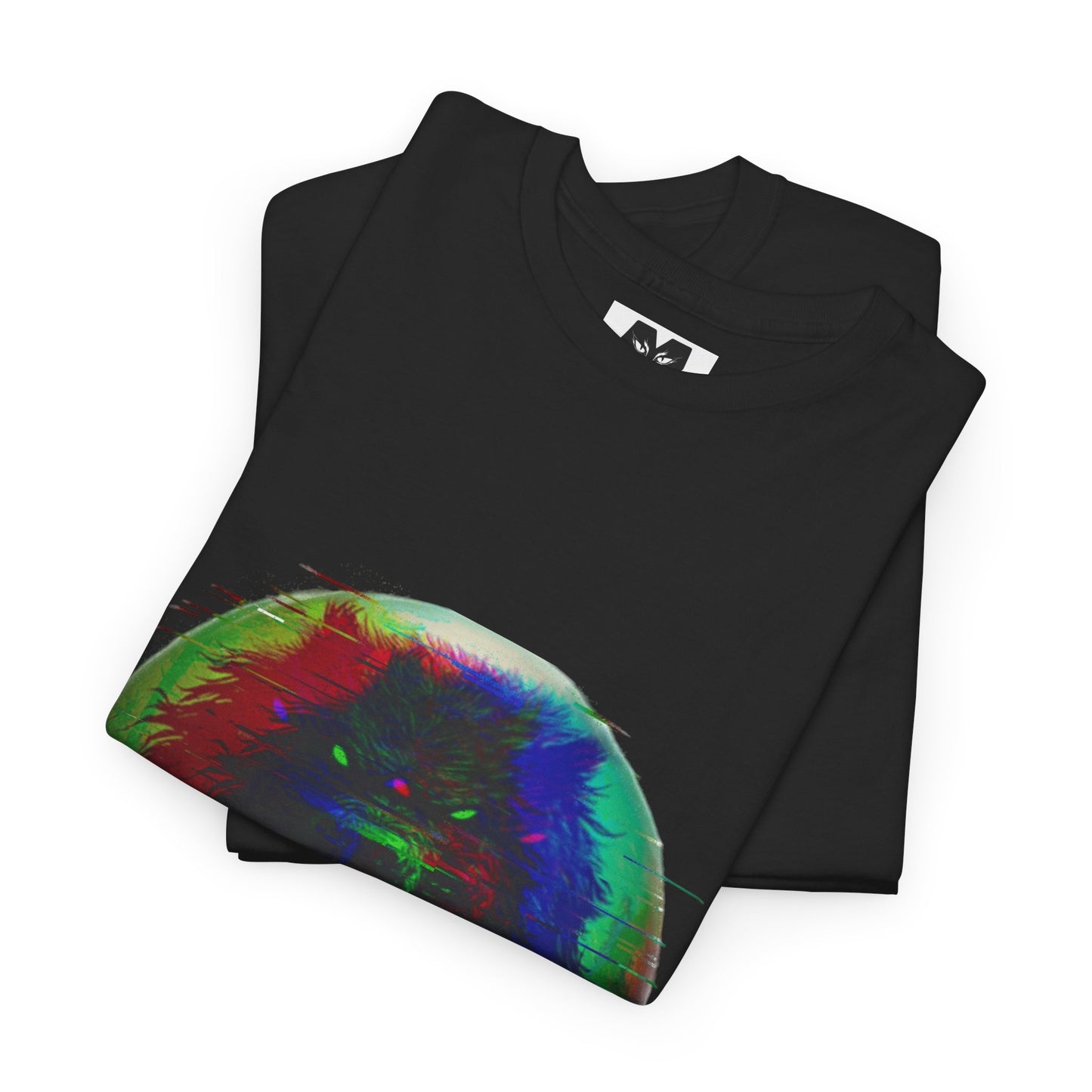 Psychedelic Beast Glitch Tee | Unisex Cotton T-Shirt