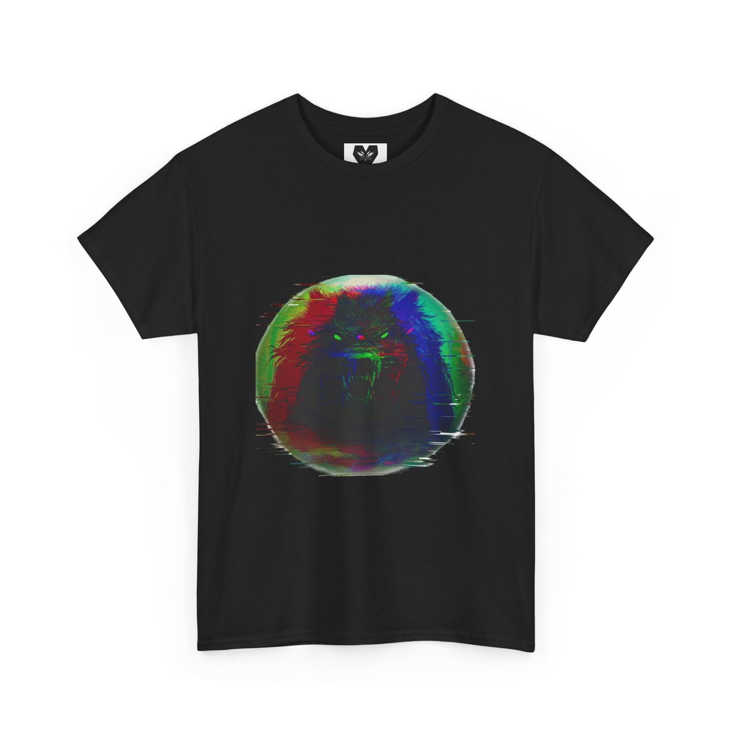 Psychedelic Beast Glitch Tee | Unisex Cotton T-Shirt