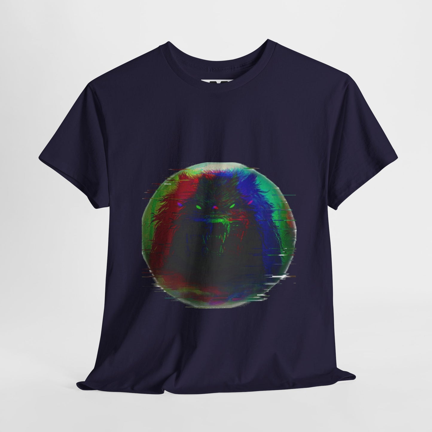 Psychedelic Beast Glitch Tee | Unisex Cotton T-Shirt
