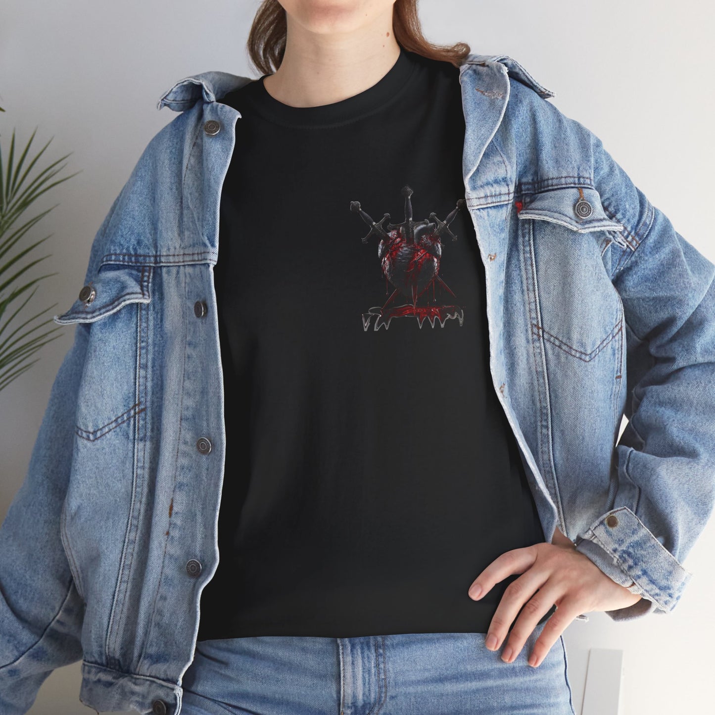 Three of Swords, Stabbed Heart Gothic Tee