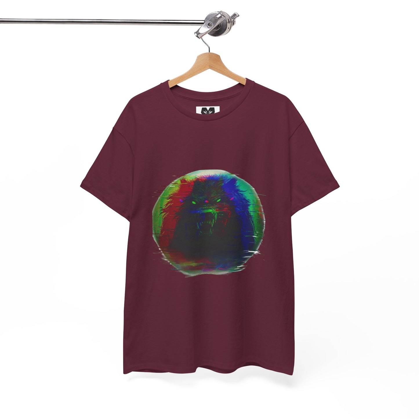 Psychedelic Beast Glitch Tee | Unisex Cotton T-Shirt