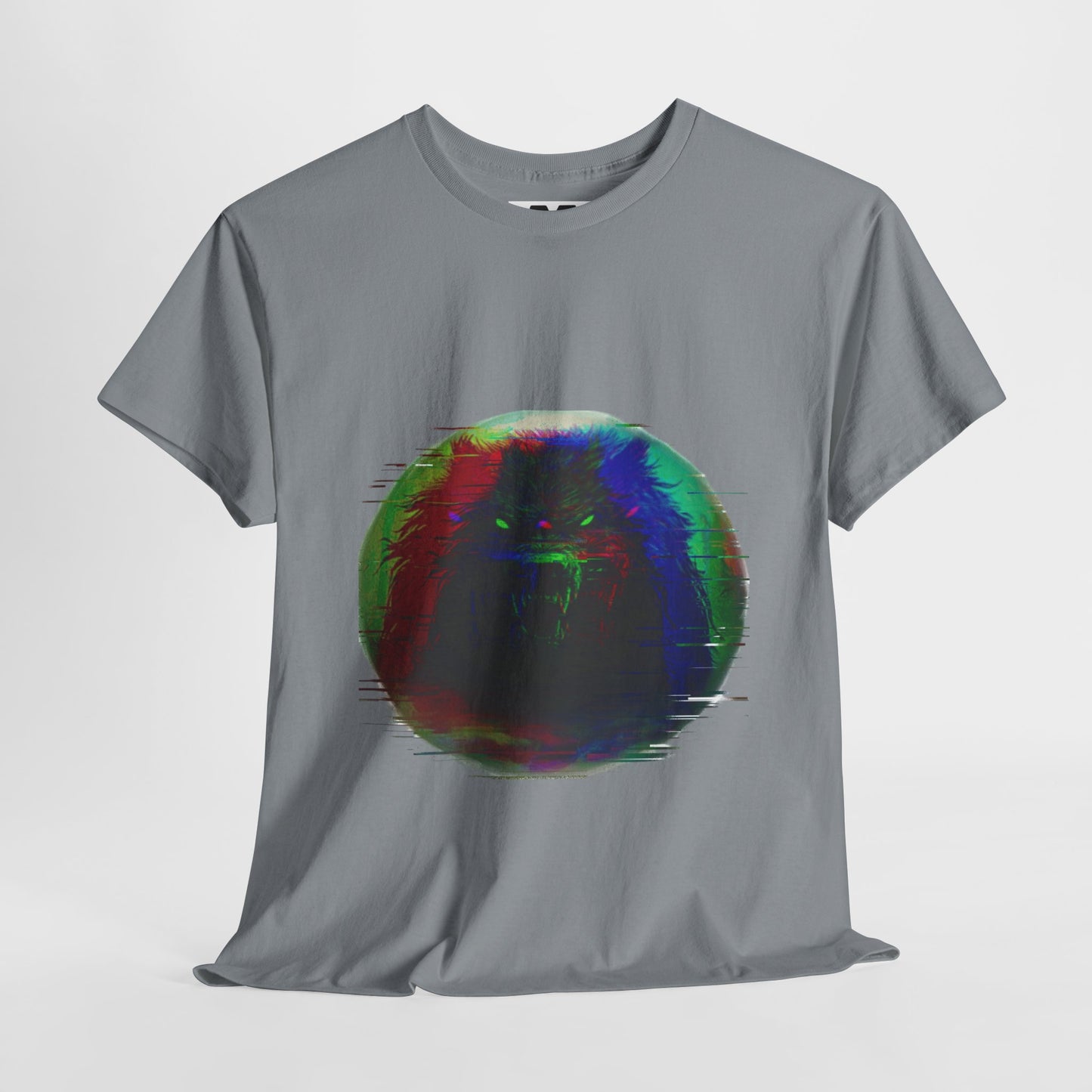 Psychedelic Beast Glitch Tee | Unisex Cotton T-Shirt