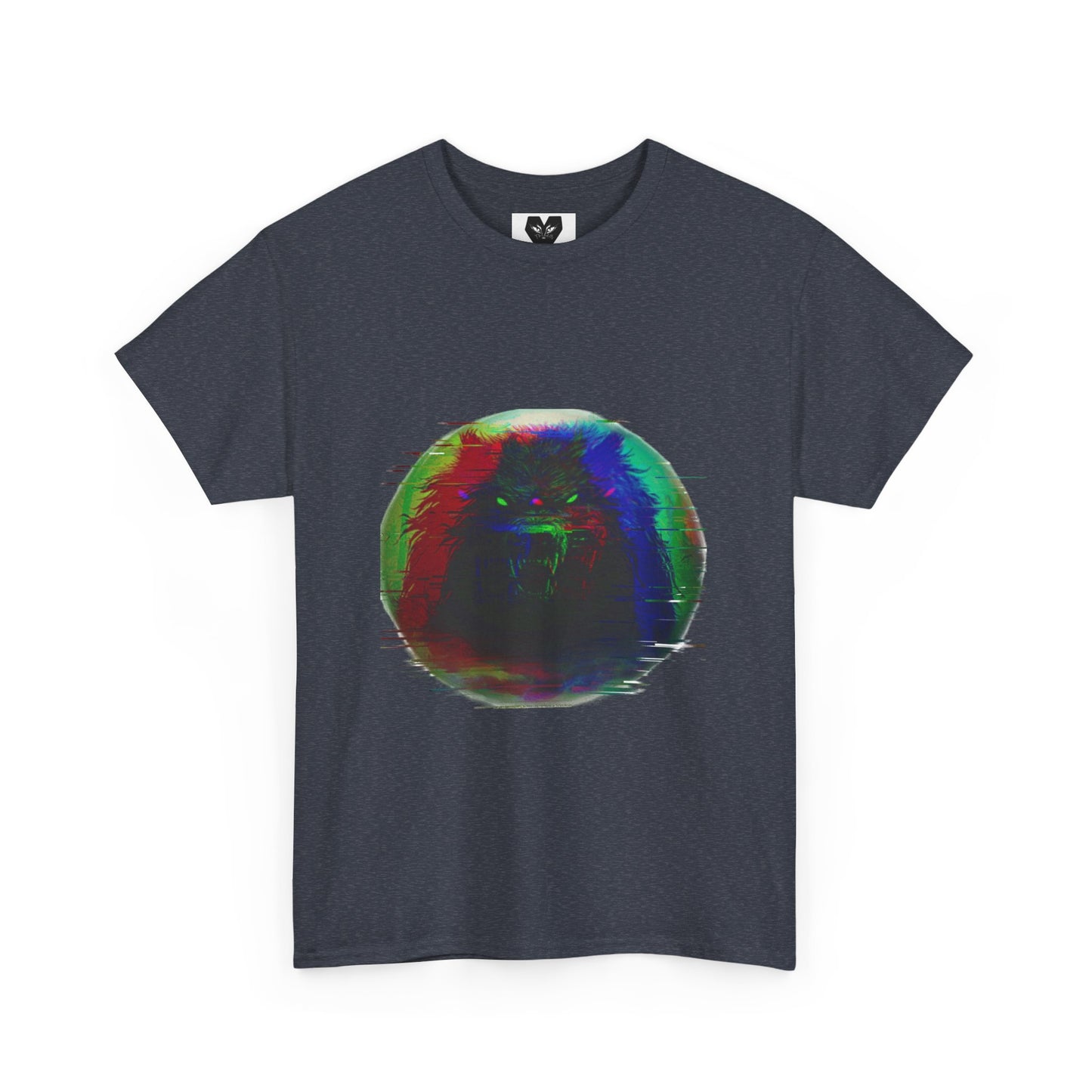 Psychedelic Beast Glitch Tee | Unisex Cotton T-Shirt