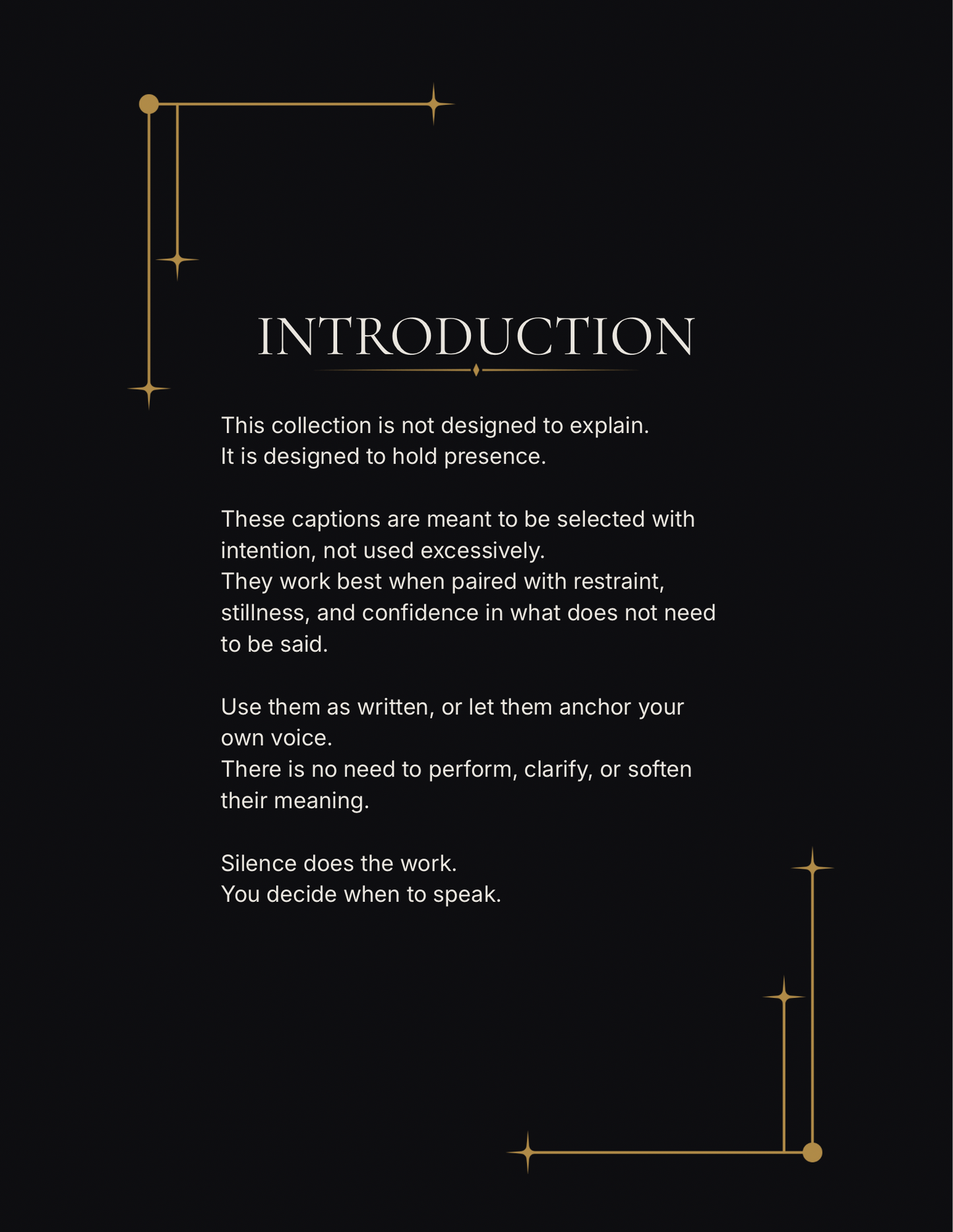 Silence, Desire & Control - Encrypted Captions for Dark Femenine Presence