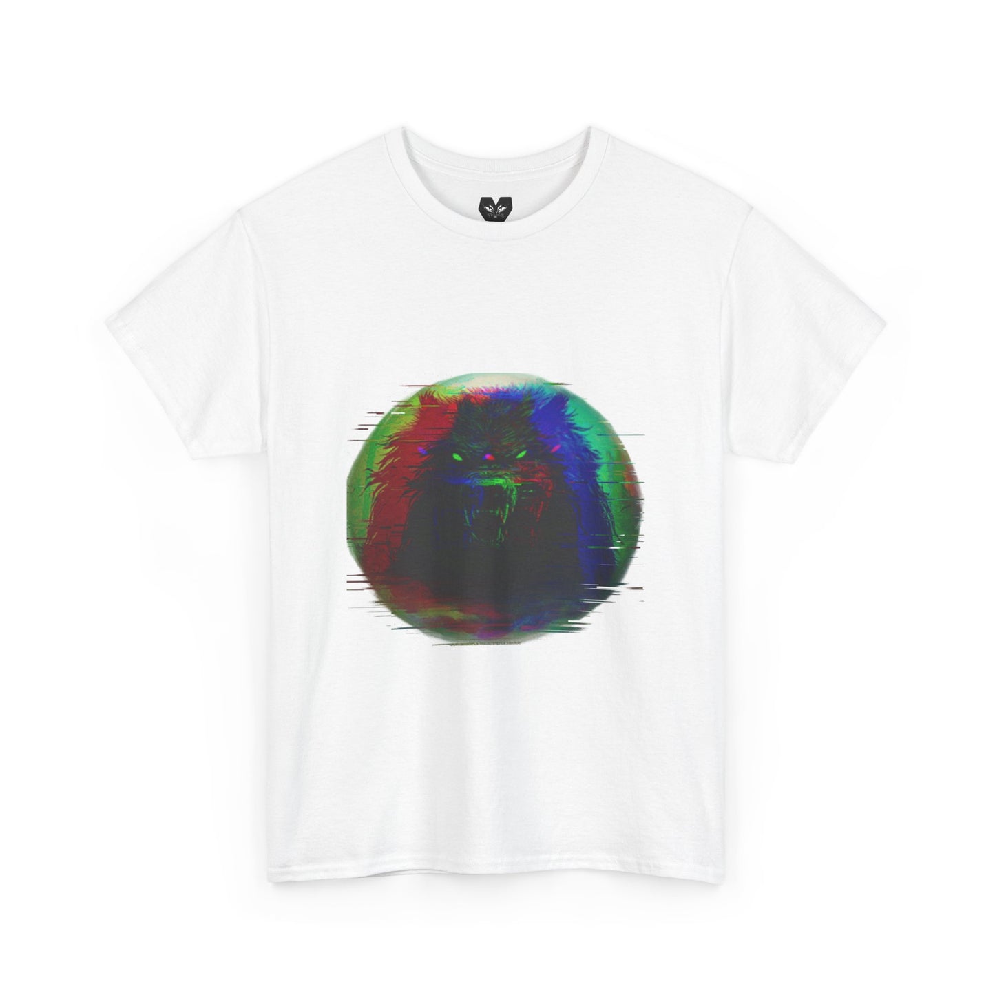 Psychedelic Beast Glitch Tee | Unisex Cotton T-Shirt