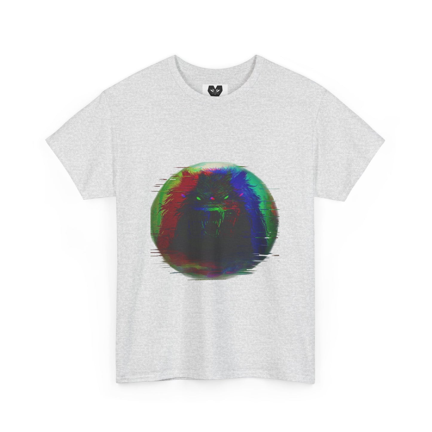 Psychedelic Beast Glitch Tee | Unisex Cotton T-Shirt