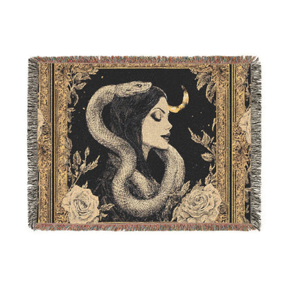 Serpent of the Night | Heirloom Woven Tapestry Blanket