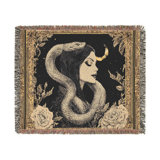 Serpent of the Night | Heirloom Woven Tapestry Blanket