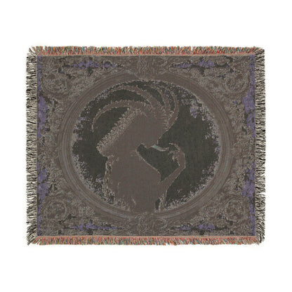 The Infernal Silhouette  | Gothic Jacquard Woven Decorative Throw