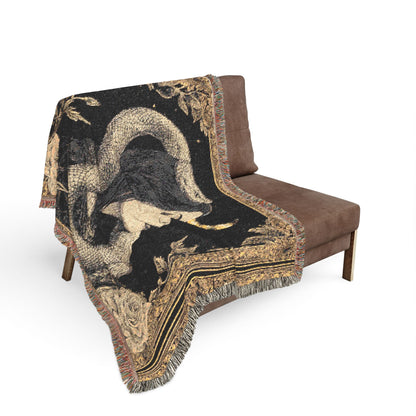 Serpent of the Night | Heirloom Woven Tapestry Blanket