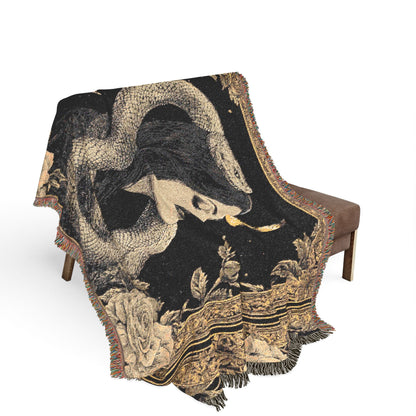 Serpent of the Night | Heirloom Woven Tapestry Blanket
