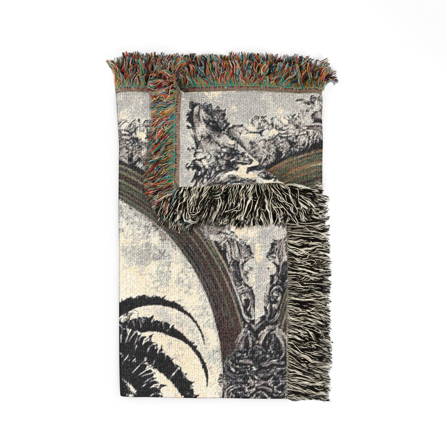 The Infernal Silhouette  | Gothic Jacquard Woven Decorative Throw