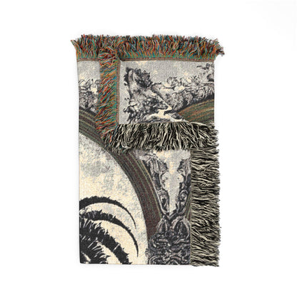 The Infernal Silhouette  | Gothic Jacquard Woven Decorative Throw