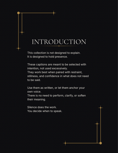 Silence, Desire & Control - Encrypted Captions for Dark Femenine Presence