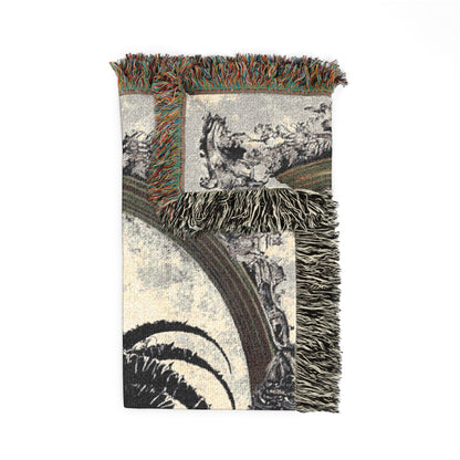The Infernal Silhouette  | Gothic Jacquard Woven Decorative Throw