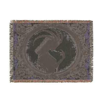 The Infernal Silhouette  | Gothic Jacquard Woven Decorative Throw